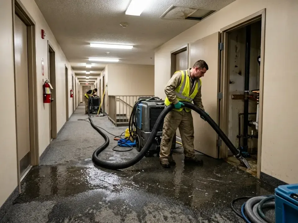 multi-unit-apartment-hallway-f-005 — frequently asked questions, Emergency Burst Pipe Water Extraction & Removal in Melvinda…